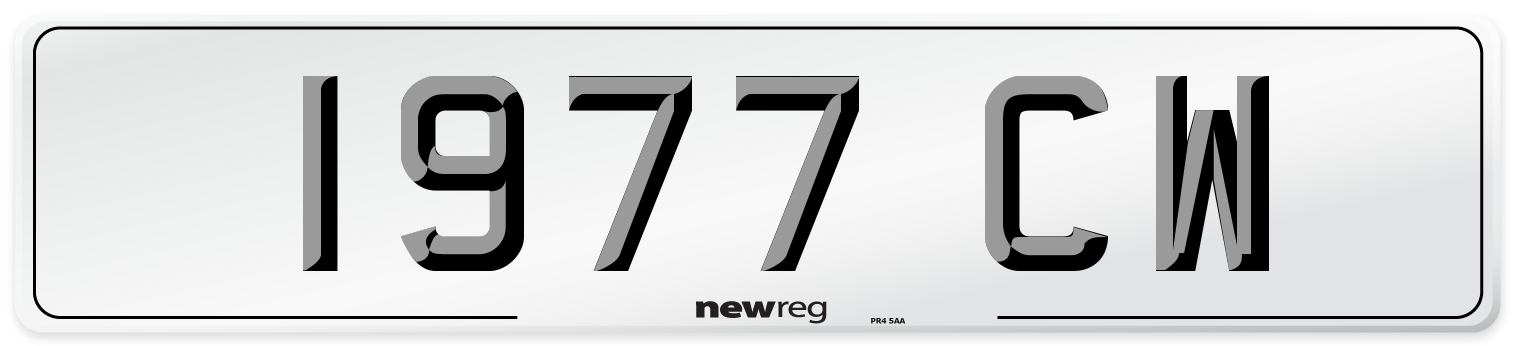 1977 CW Number Plate from New Reg